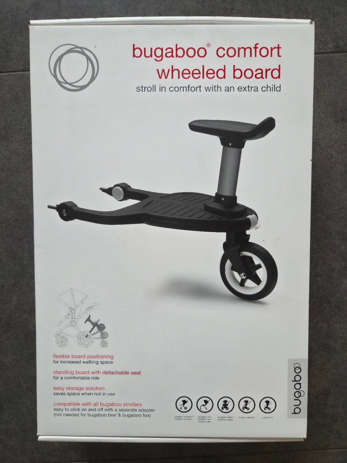 Bugaboo meerijdplankje met zitje, Kinderen en Baby's, Ophalen, Gebruikt
