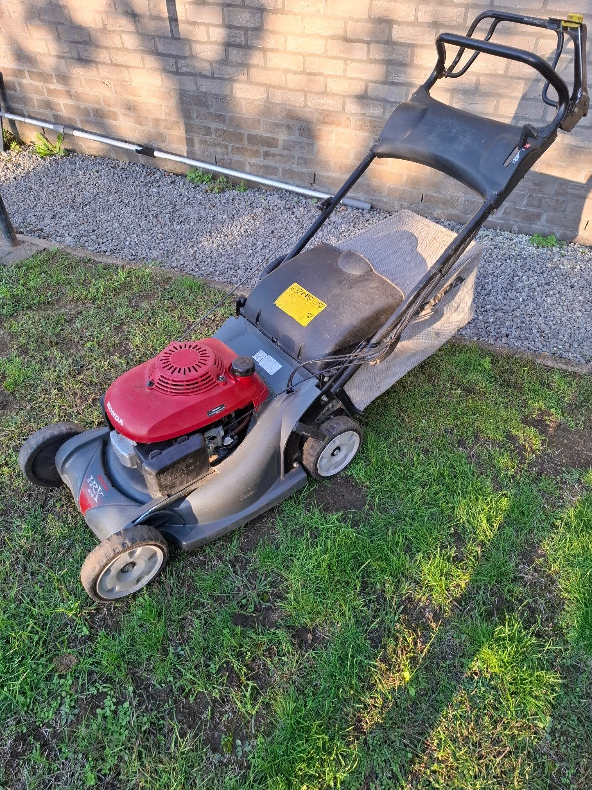 honda hrx476 benzine grasmaaier zelftrekker in goede staat, Tuin en Terras, Ophalen, Cirkelmaaier, Gebruikt, 50 cm of meer