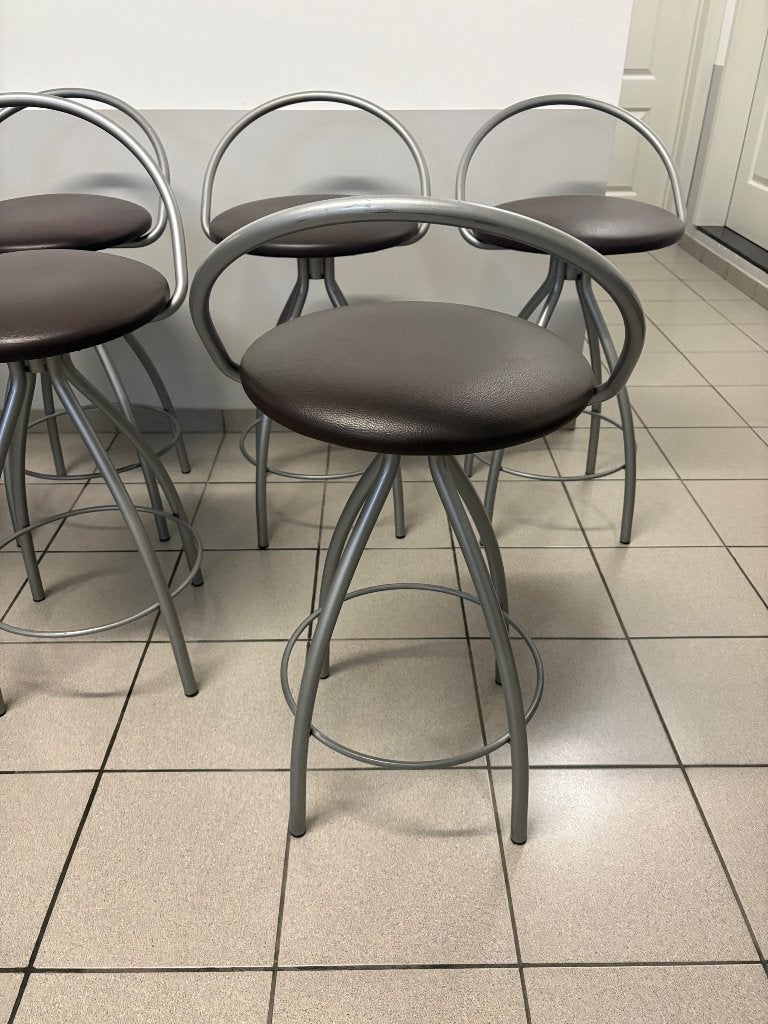Barkrukken 7 stuks, Avec repose-pieds, Enlèvement, Utilisé, Cuir