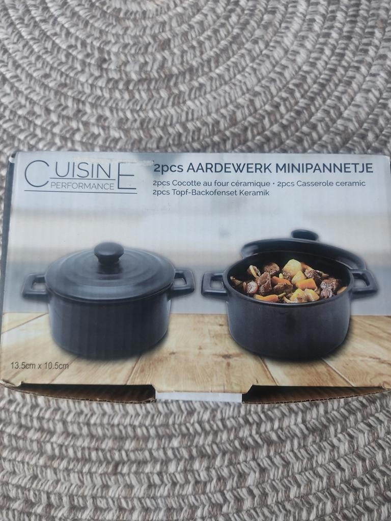 2 mini kookpotjes, Huis en Inrichting, Keuken | Potten en Pannen, Ophalen of Verzenden