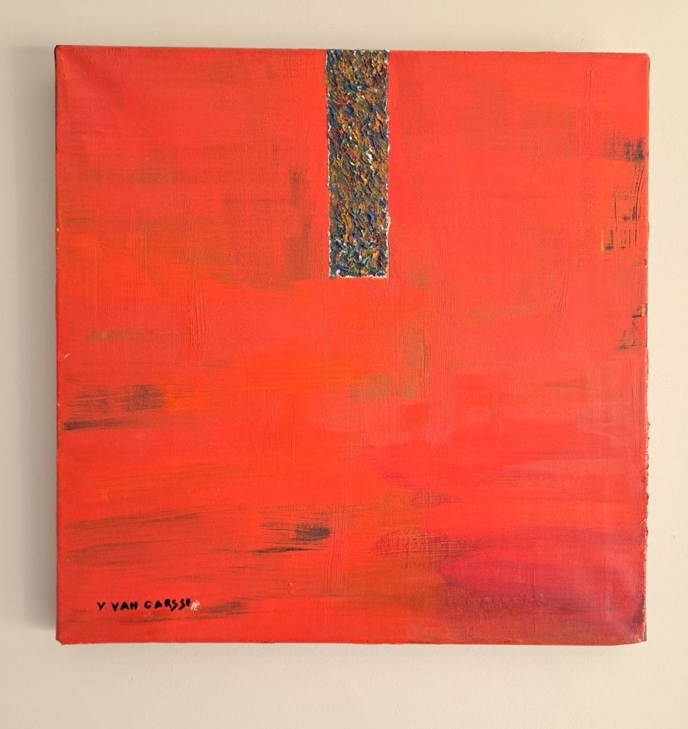 Modern schilderij, Ophangklaar, Abstract, Ophalen of Verzenden, Olieverf