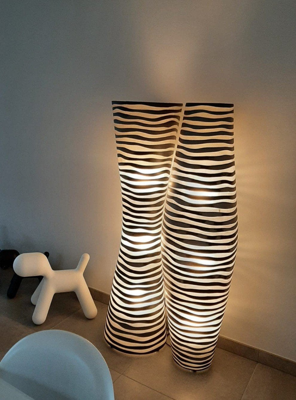 Design staande lampen, Ophalen, Kunststof, Zo goed als nieuw, Modern