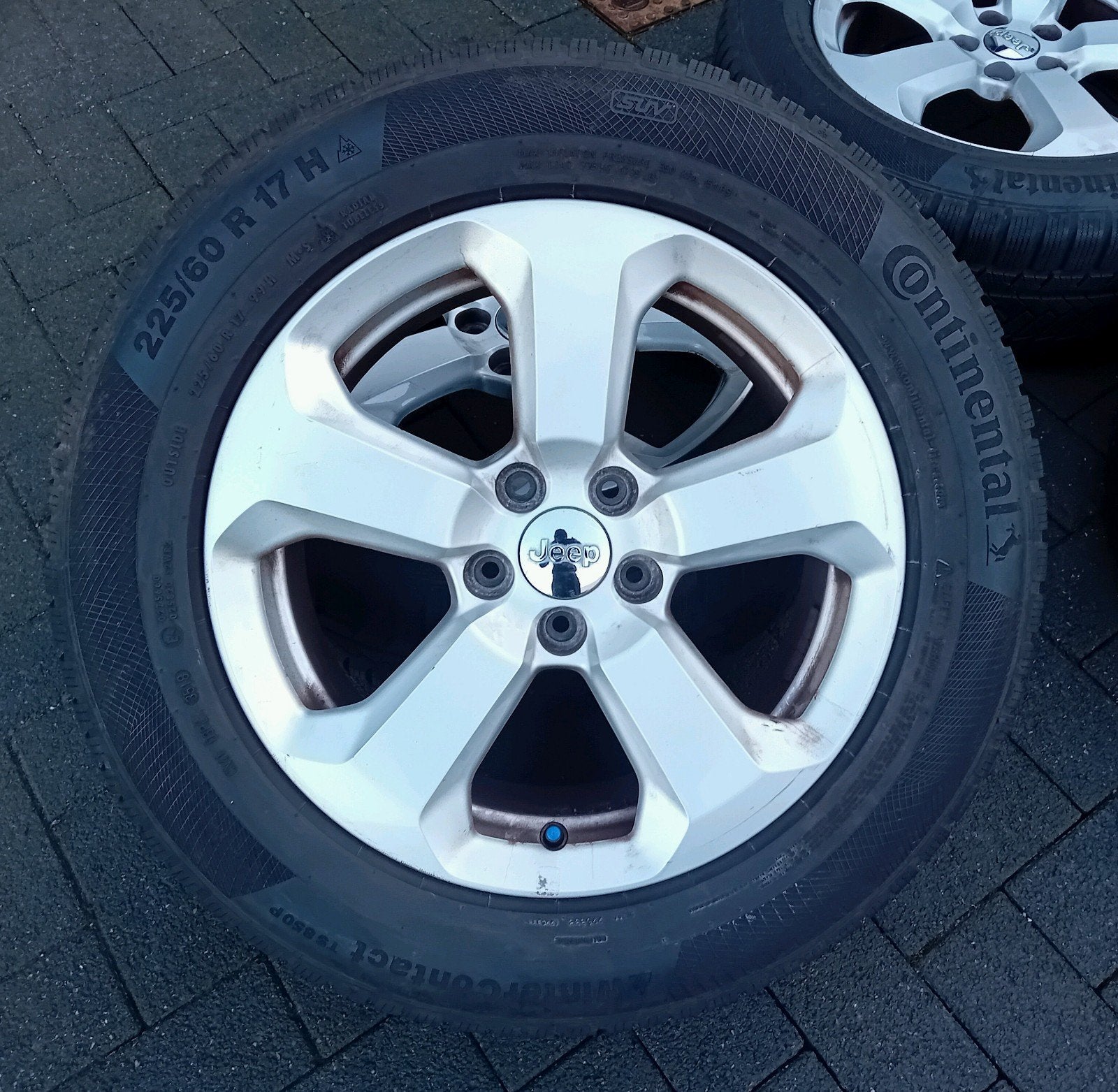 Winterbanden velgen Jeep Compass 17inch TPMS 5x110 7-8mm❄️, Enlèvement, Utilisé, Alfa Romeo