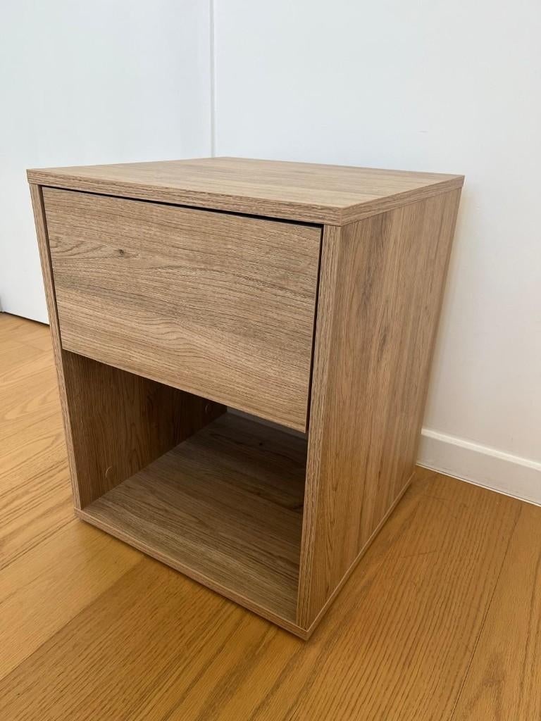 Lot 2 tables de chevet naturelle 1 tiroir - Kenay Home, Moins de 55 cm, Comme neuf, Moins de 45 cm, Enlèvement