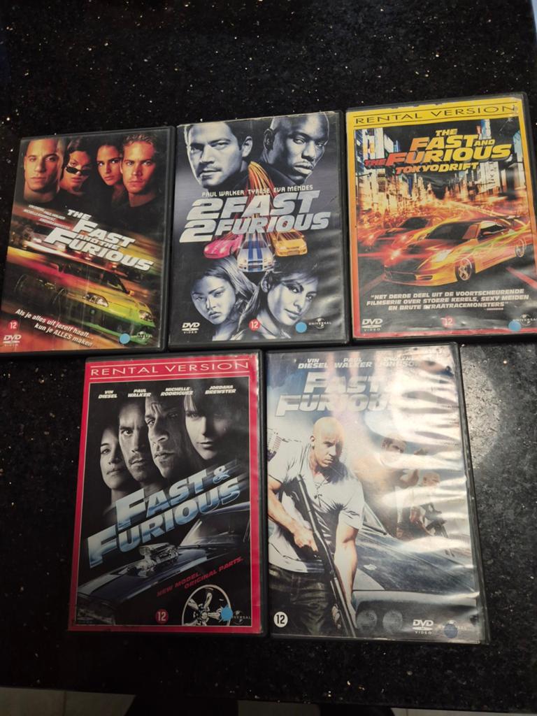 5 films fast & the furious, Cd's en Dvd's, Ophalen of Verzenden