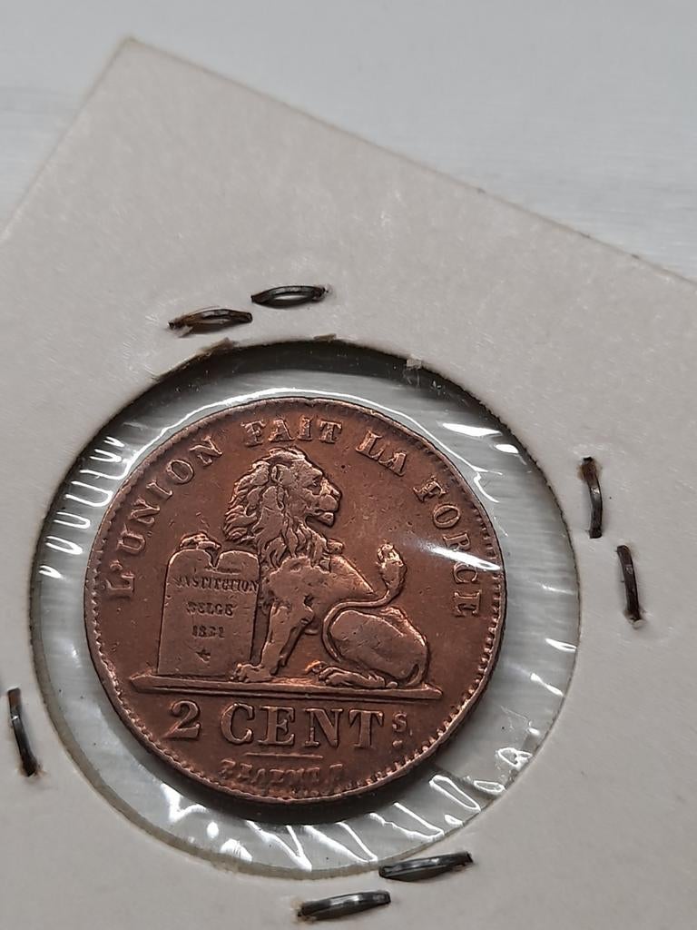 Prachtige  albert l      1911 frans    2 centiem, Postzegels en Munten, Ophalen of Verzenden