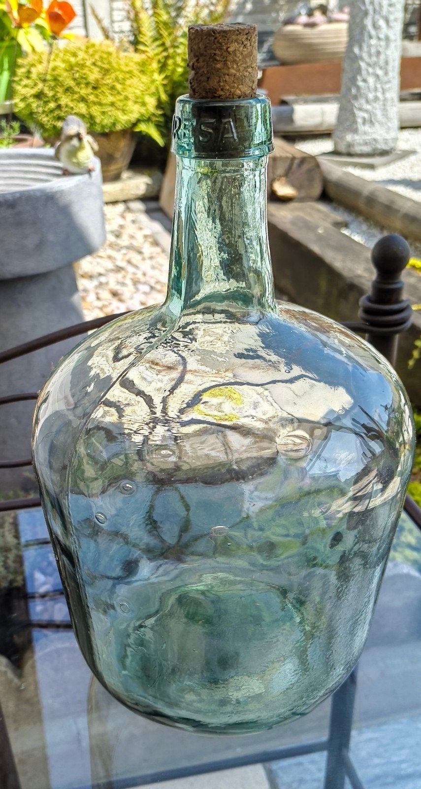 Bouteille en verre 30 cm H/ 17 diamètre, Maison & Meubles, Enlèvement