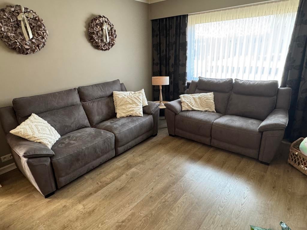 Zeer nette 3-zit relax en 2-zit, Huis en Inrichting, Zetels | Complete zithoeken, Ophalen, Zo goed als nieuw, Stof