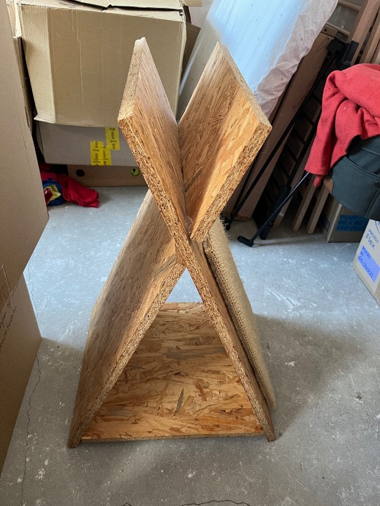 Katten tipi, Ophalen, Gebruikt, Krabmeubel-onderdelen