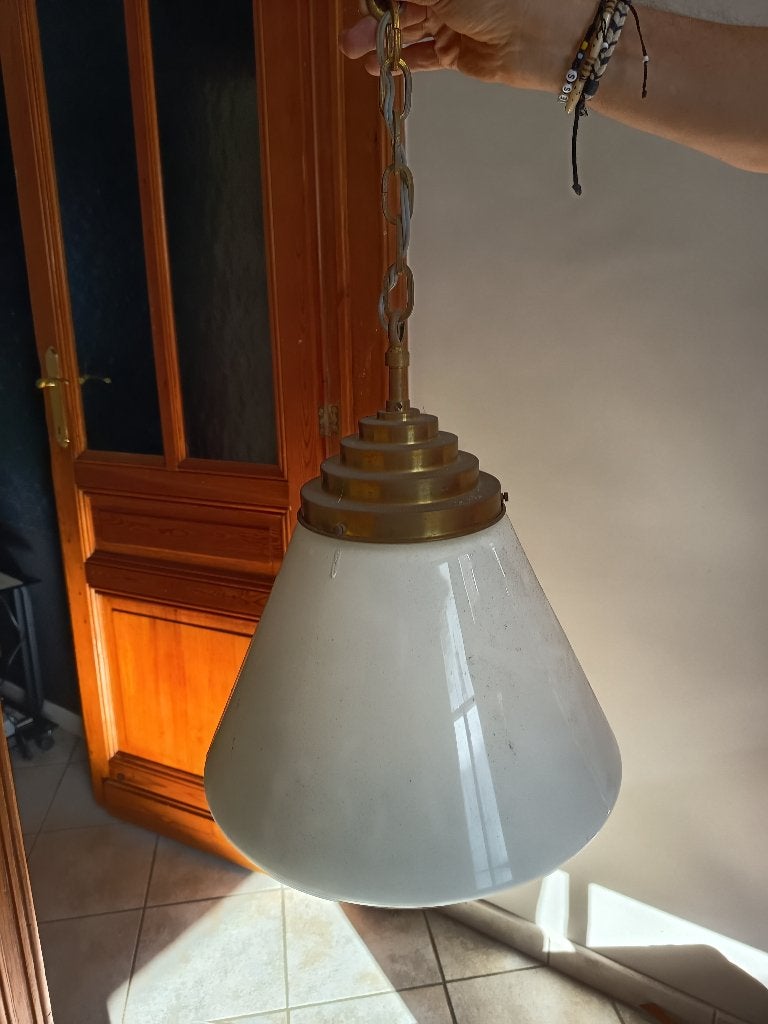 Lampe vintage, Vintage, Comme neuf, Verre, Enlèvement