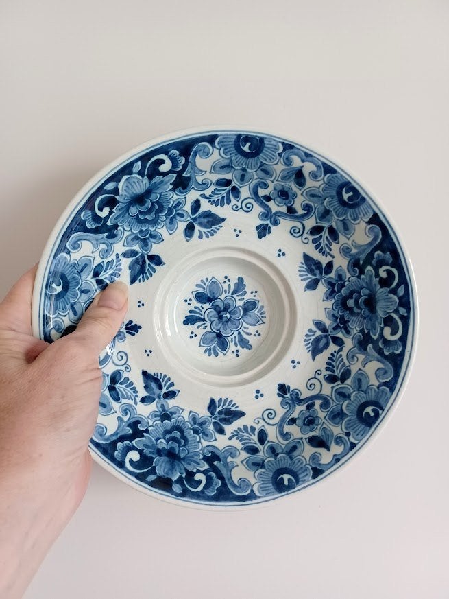 Delfst Blauwe dipschaal. Potterie Oud Delft '50-'60, Antiek en Kunst, Ophalen of Verzenden