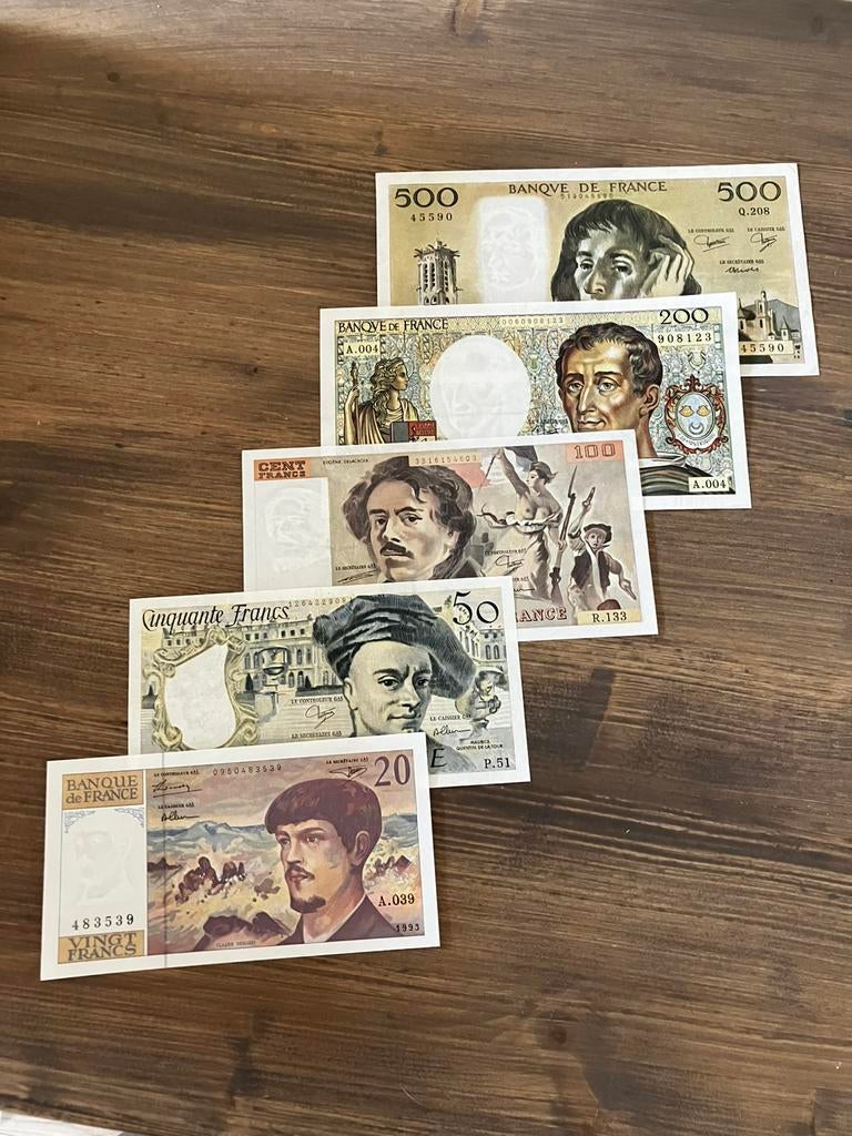 Super mooie set franse francs biljetten !!, Ophalen of Verzenden