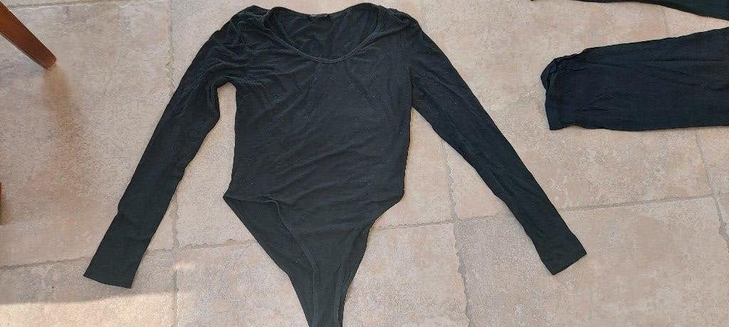 Zwarte body mt 176, Enfants & Bébés, Vêtements enfant | Taille 176, Enlèvement ou Envoi, Chemise ou Chemisier, Zara, Utilisé