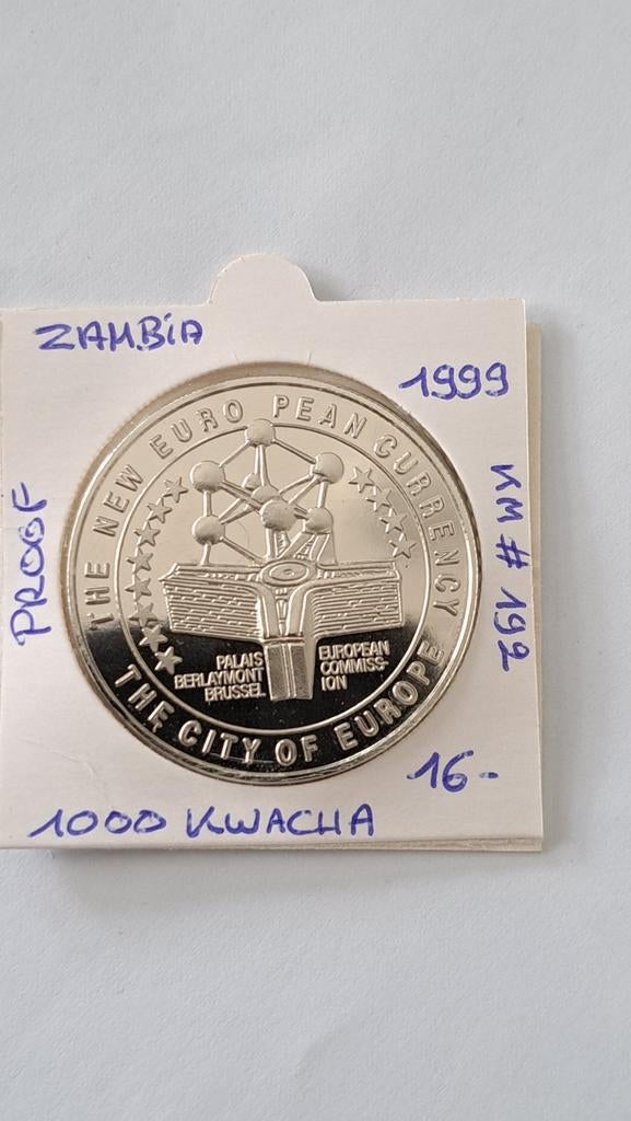 Zambia 1000 kwacha 1999 PROOF, Postzegels en Munten, Munten | Afrika, Ophalen of Verzenden, Zambia