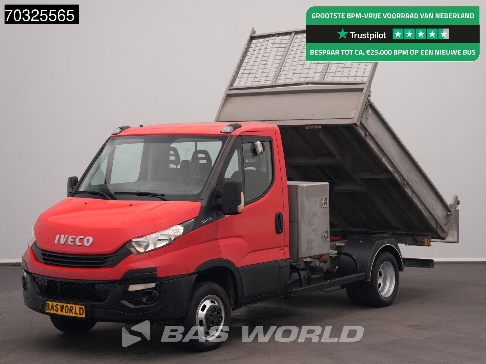 Iveco Daily 35C12 Kipper met Kist Dubbellucht 3,5t Trekhaak, Gebruikt, Euro 6, Iveco, 120 pk