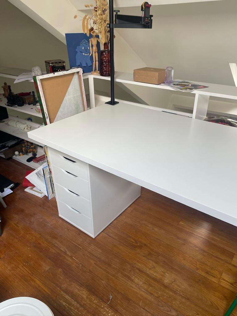 Bureau Ikea Alex, 160 cm, Bureau d'ordinateur, Enlèvement, Utilisé