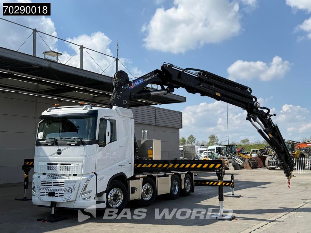 Volvo FH 500 8X2 NEW! HMF9520 K6 + JIB K6 Crane Kran Winch F, Automaat, Stof, Euro 6, Wit