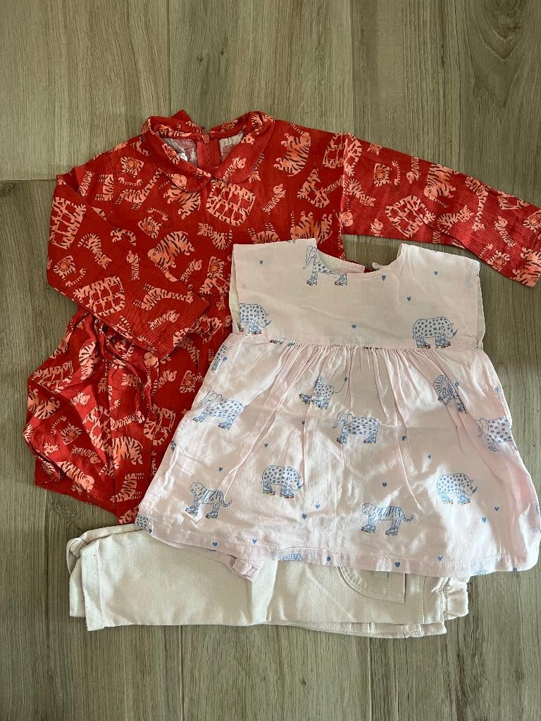 Filou & Friends kleding 18M– kleedje, T-shirt, gelé en broek, Ophalen, Meisje, Jurkje of Rokje, Zo goed als nieuw
