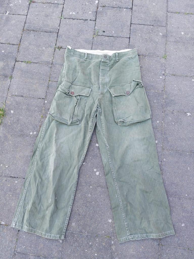 Pantalon M43 HBT de l'armée américaine WW2, Enlèvement ou Envoi, Armée de terre, Vêtements ou Chaussures