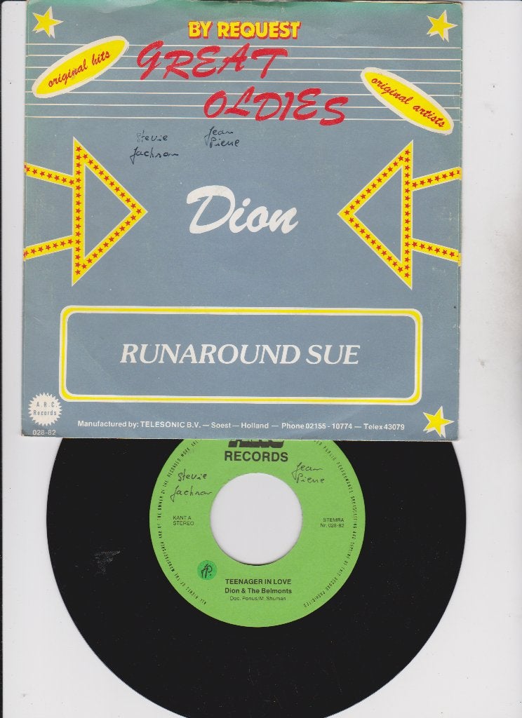 Dion & the Belmonts - Teenager In Love, CD & DVD, Vinyles Singles, Enlèvement ou Envoi, Pochette photo, Utilisé, Pop