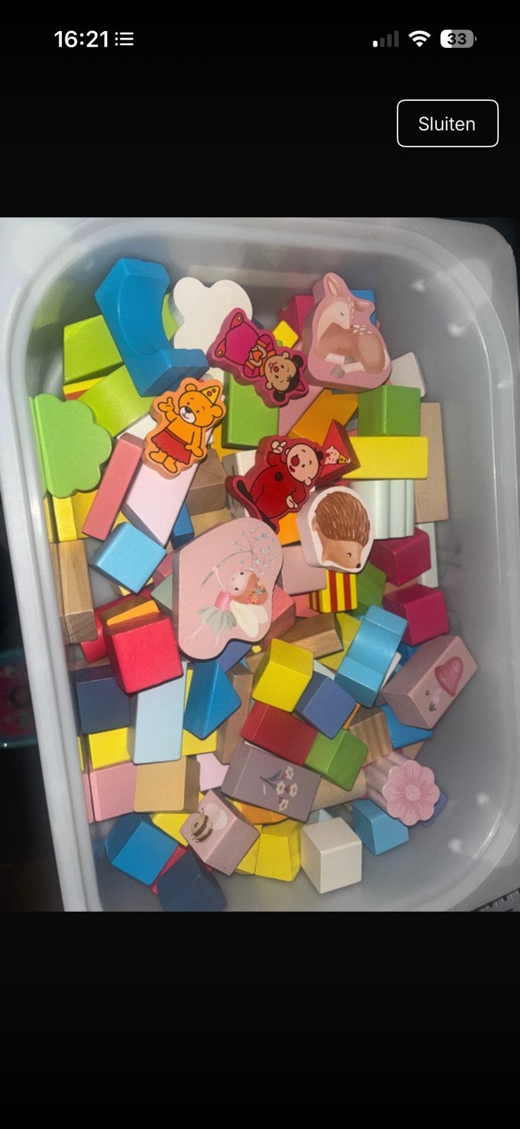 Houten blokken, Kinderen en Baby's, Ophalen, Zo goed als nieuw
