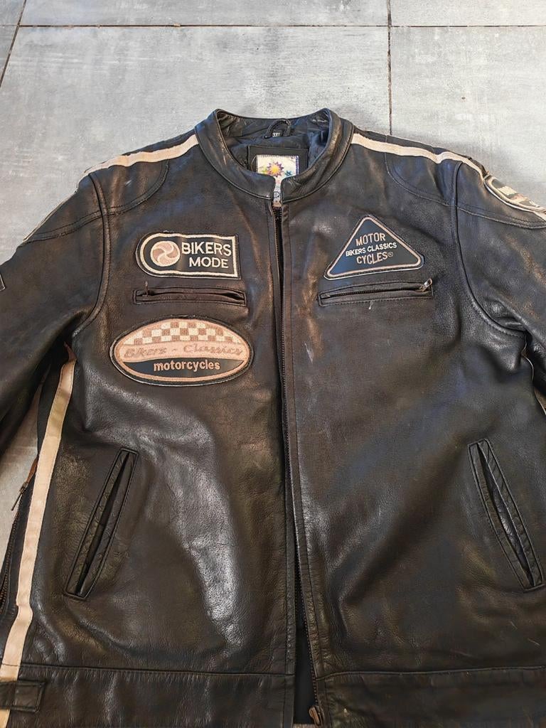 Veste de moto en cuir xxxl, Enlèvement