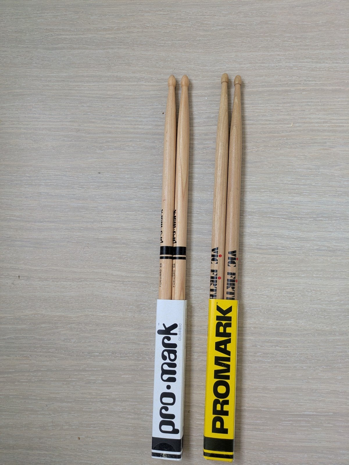 Nieuwe ProMark Hickory Drumstokken (1x Forward 5A & 1x Class, Musique & Instruments, Enlèvement, Neuf, Autres marques