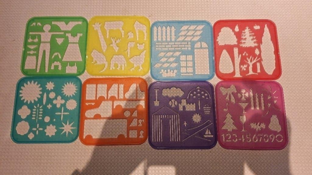 Tupperware sjablonen set 2391 tot 2398, Kinderen en Baby's, Ophalen of Verzenden, Gebruikt