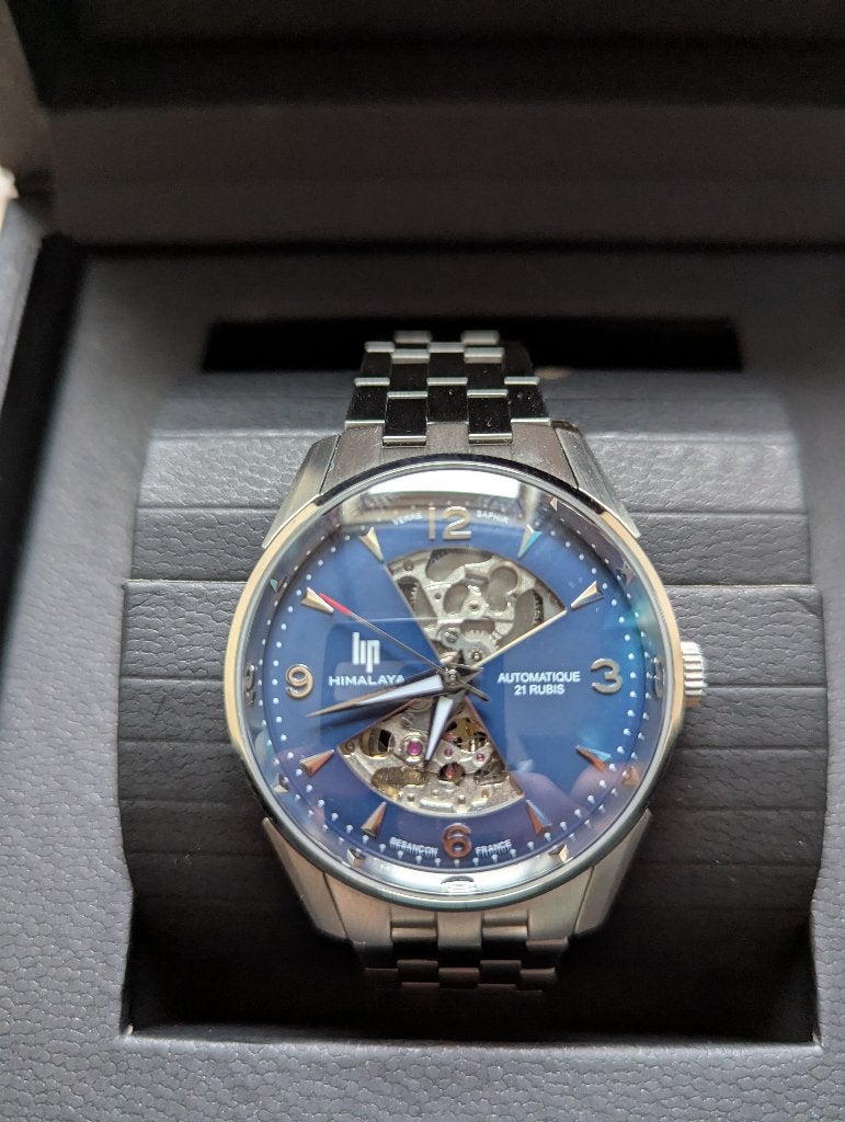 Montre LIP Himalaya Sablier Automatique, Montre-bracelet, Autres marques, Enlèvement ou Envoi, Acier