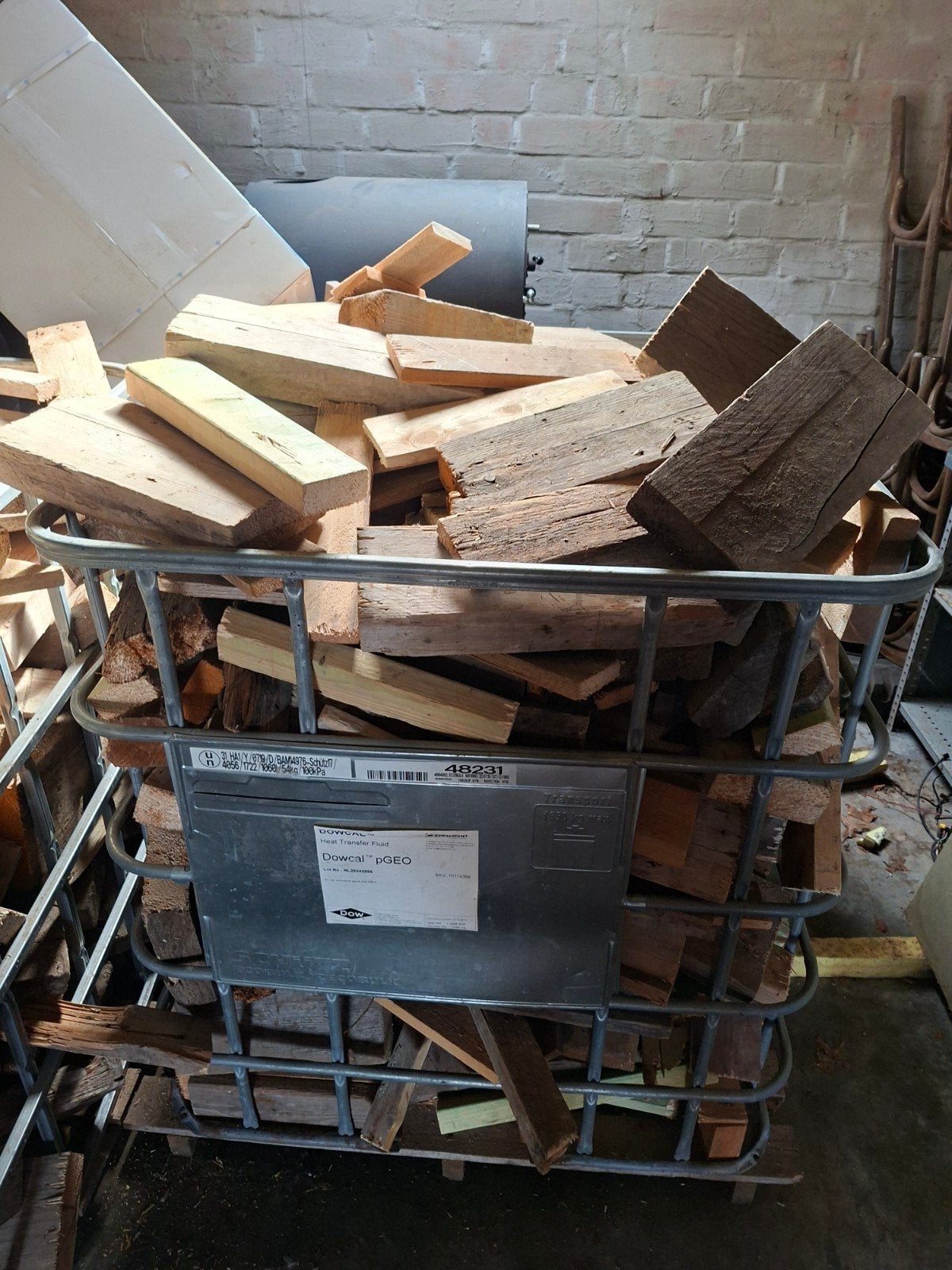 brandhout droog, Ophalen
