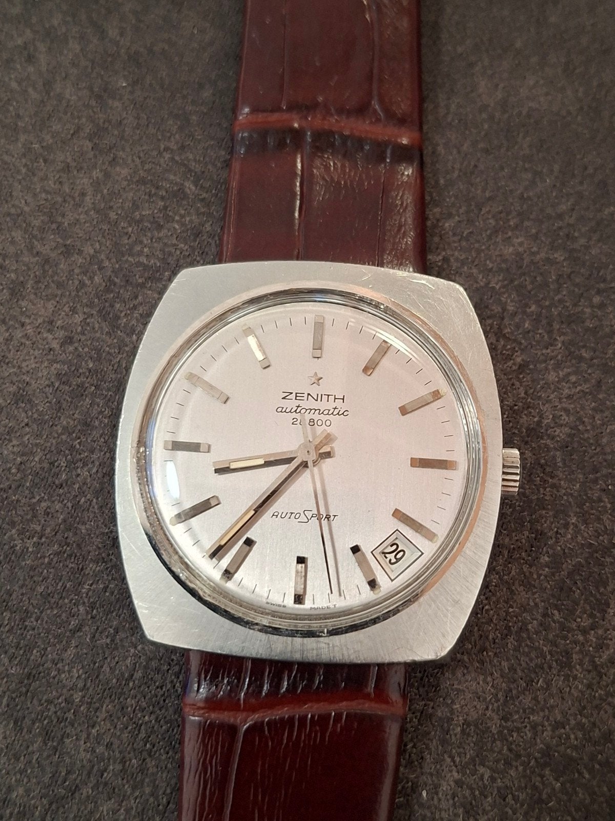 horloges zenith 28800 automatic auto sport, Handtassen en Accessoires, Ophalen of Verzenden, Gebruikt