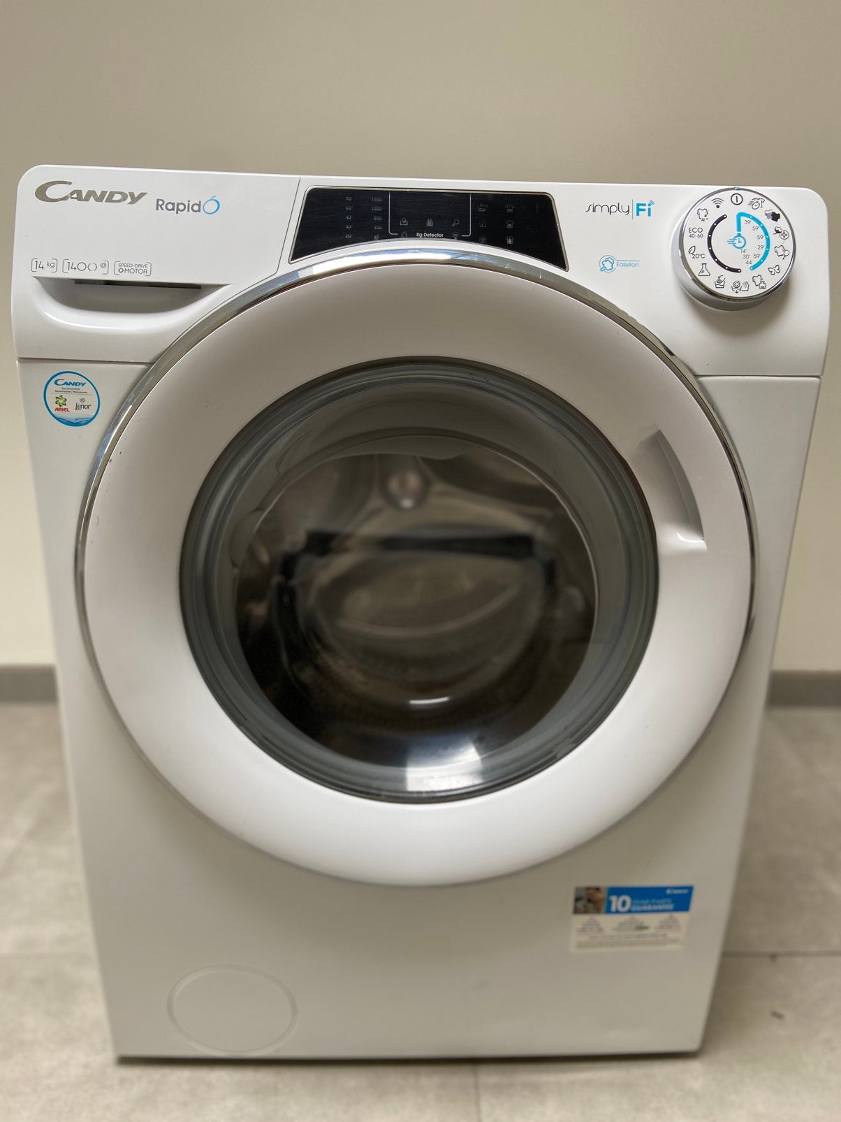 Candy RapidÓ wasmachine 14 kg – 1400 tpm Nog onder garantie, Elektronische apparatuur, Wasmachines, Ophalen, Zo goed als nieuw