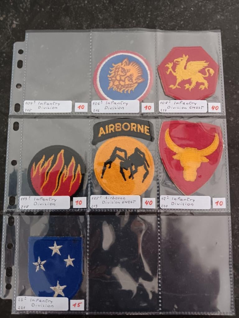 Us ww2 patches, Ophalen of Verzenden