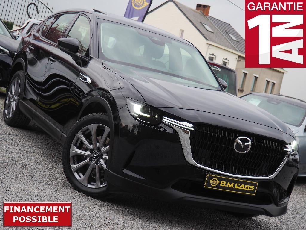 Mazda CX-60 2.5 e-SkyActiv 240 kW PHEV AWD EXCLUSIVE-LINE, Auto's, Mazda, Automaat, 241 kW, Zwart, Leder