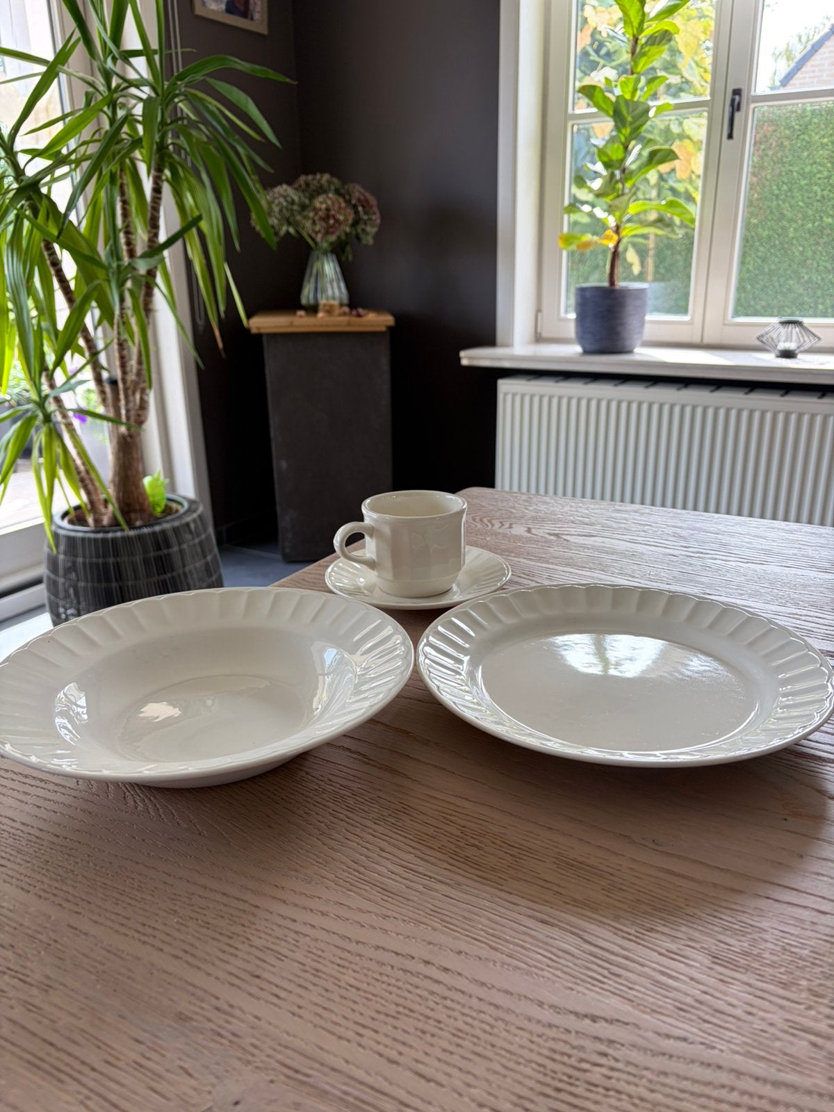 Wit servies, Huis en Inrichting, Ophalen, Gebruikt, Klassiek, Bord(en)