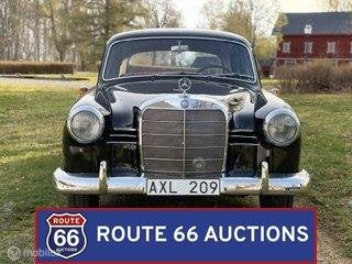 Mercedes-Benz 180 B Ponton | 1960 | Route 66 Auctions, Auto's, Zwart, Mercedes-Benz, Bedrijf, Handgeschakeld