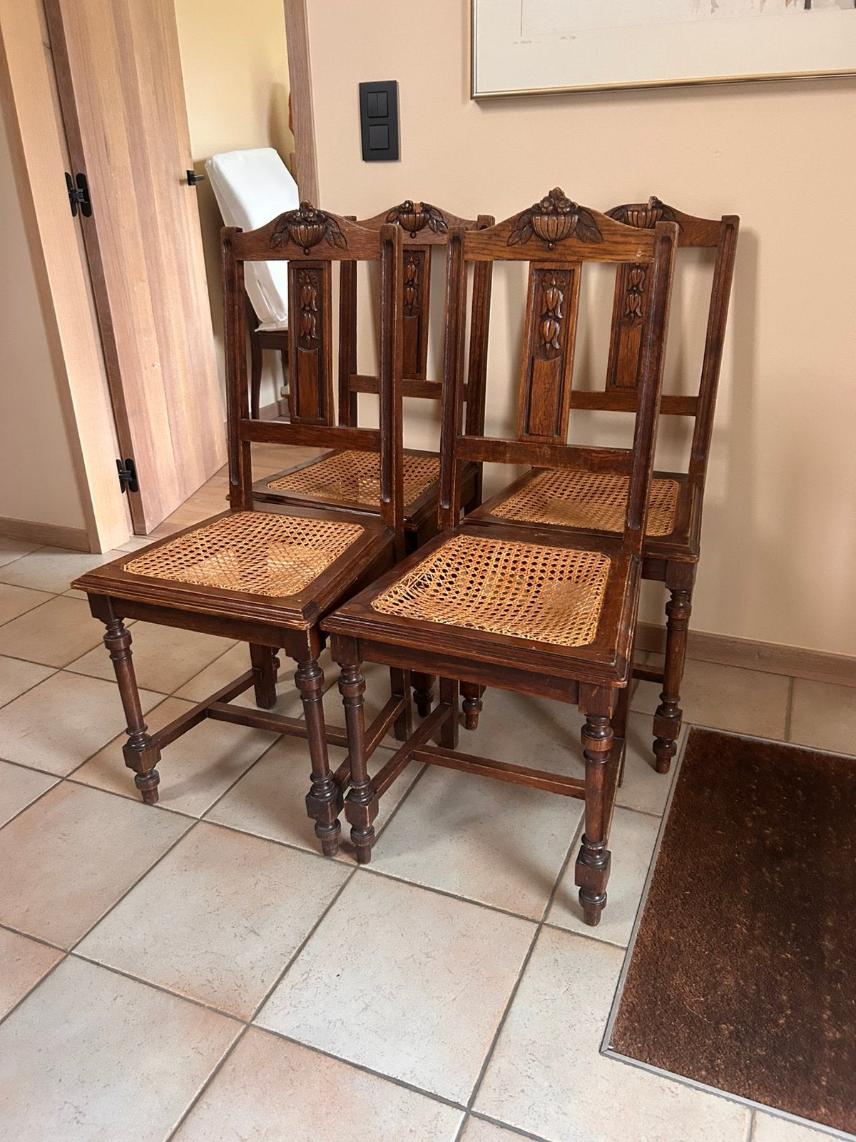 6 eiken stoelen, Antiek en Kunst, Ophalen