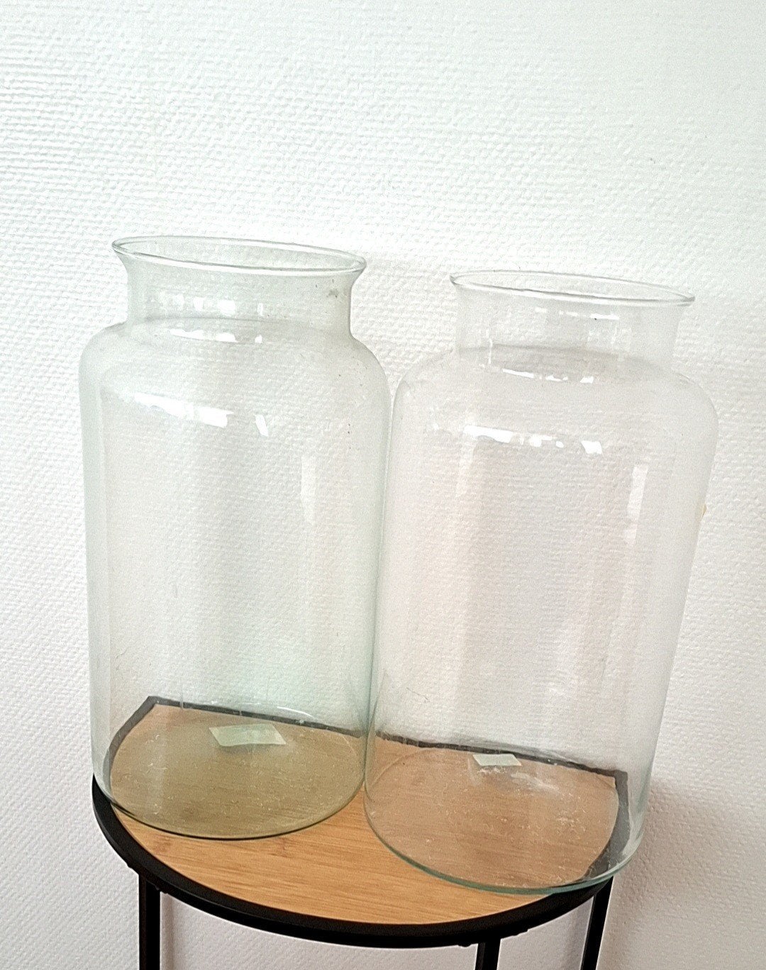 Lot de 2 Vases en Verre, Verre, Comme neuf, Ensemble, 33 cm