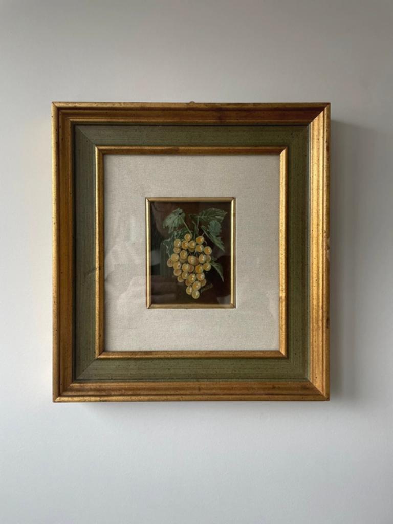 Nature morte peinture grappe de raisin, Enlèvement