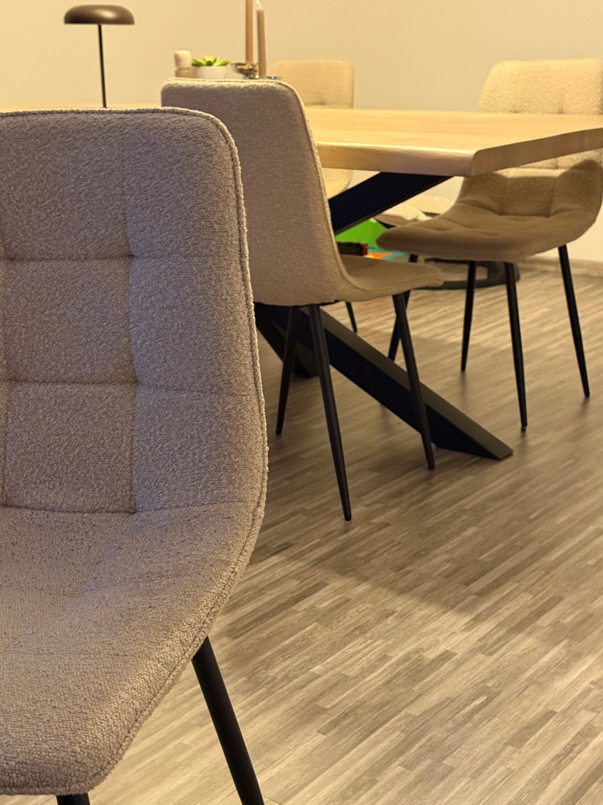 4 beige eetkamerstoel, Maison & Meubles, Enlèvement, Comme neuf, Beige