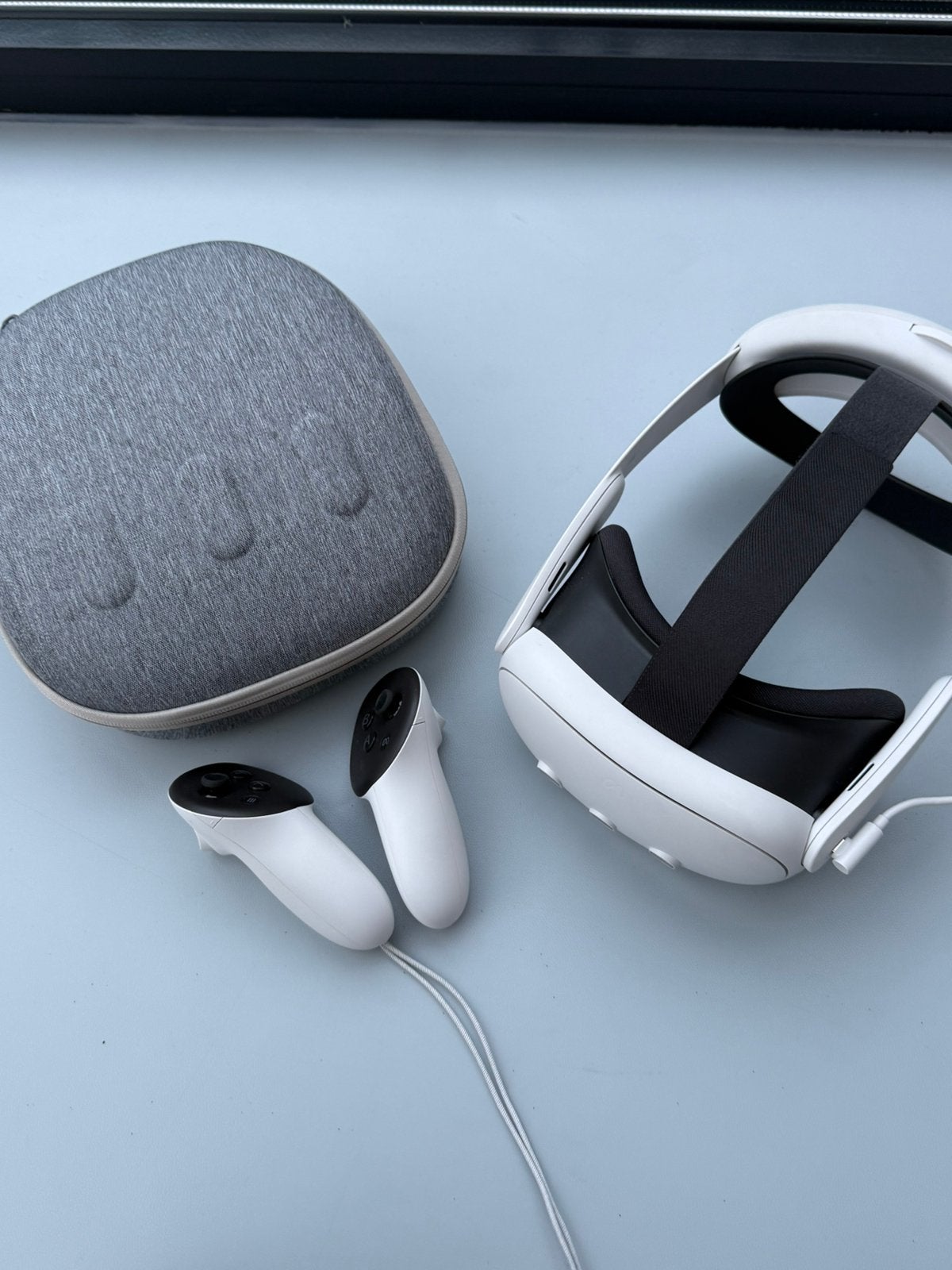 Meta Quest 3 512 GB met extra batterij en case, Consoles de jeu & Jeux vidéo, Virtual Reality, Enlèvement, Comme neuf, Contrôleur