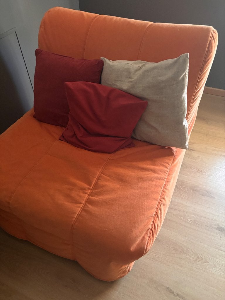 Comfortabel zetelbed in zeer goede staat, Huis en Inrichting, Slaapkamer | Slaapbanken, Ophalen, Eenpersoons, Wit, 190 cm of minder