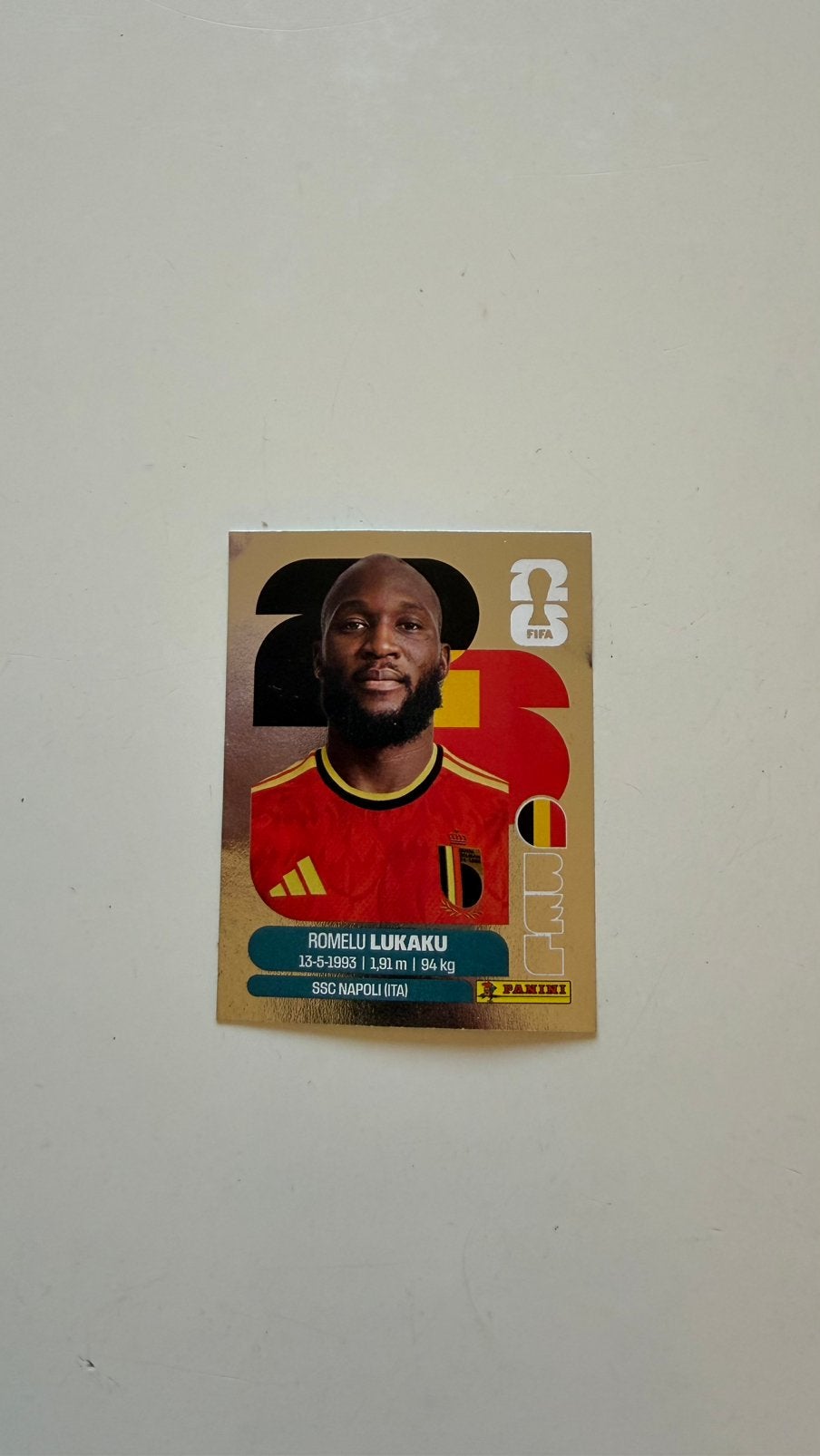 Zilveren Panini sticker Romelu Lukaku, Ophalen, Nieuw, Sticker