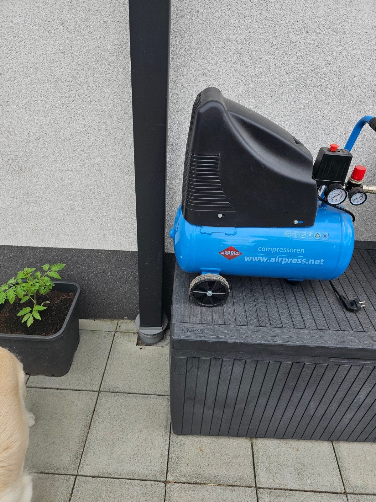 Compressor airpress met drukregelaar, Ophalen