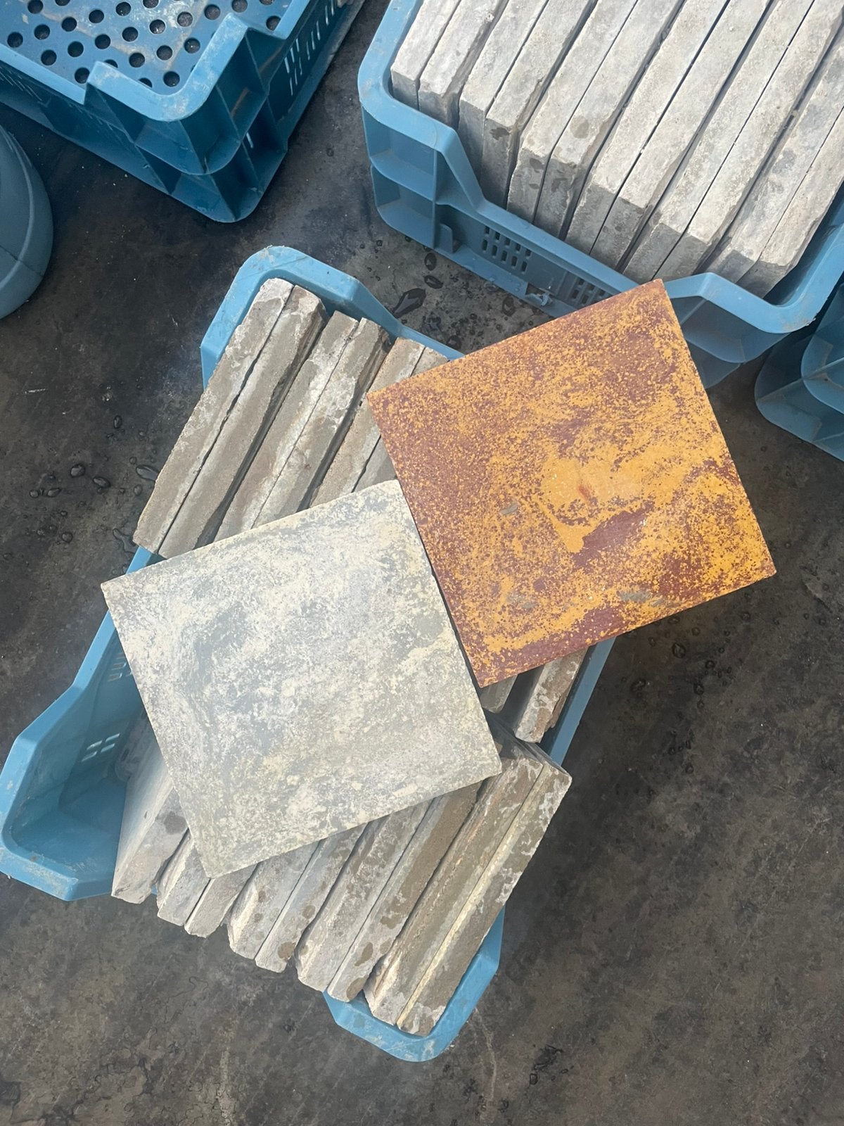 Carreaux de ciment 17x17, Huis en Inrichting, Stoffering | Vloerbedekking, Ophalen, Gebruikt, Crème, Overige typen