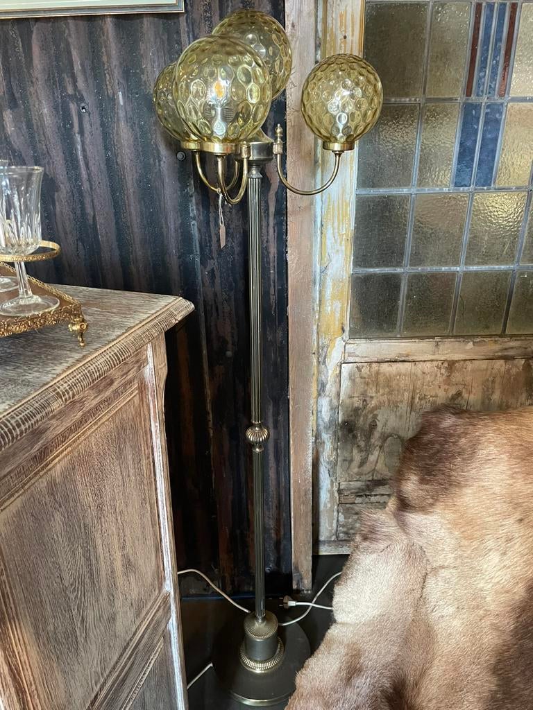 Lampadaire design vintage 60/70, Enlèvement, Comme neuf, Verre