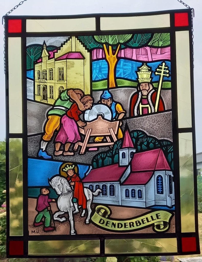 Glasraam Denderbelle, Antiek en Kunst, Antiek | Glaswerk en Kristal, Ophalen