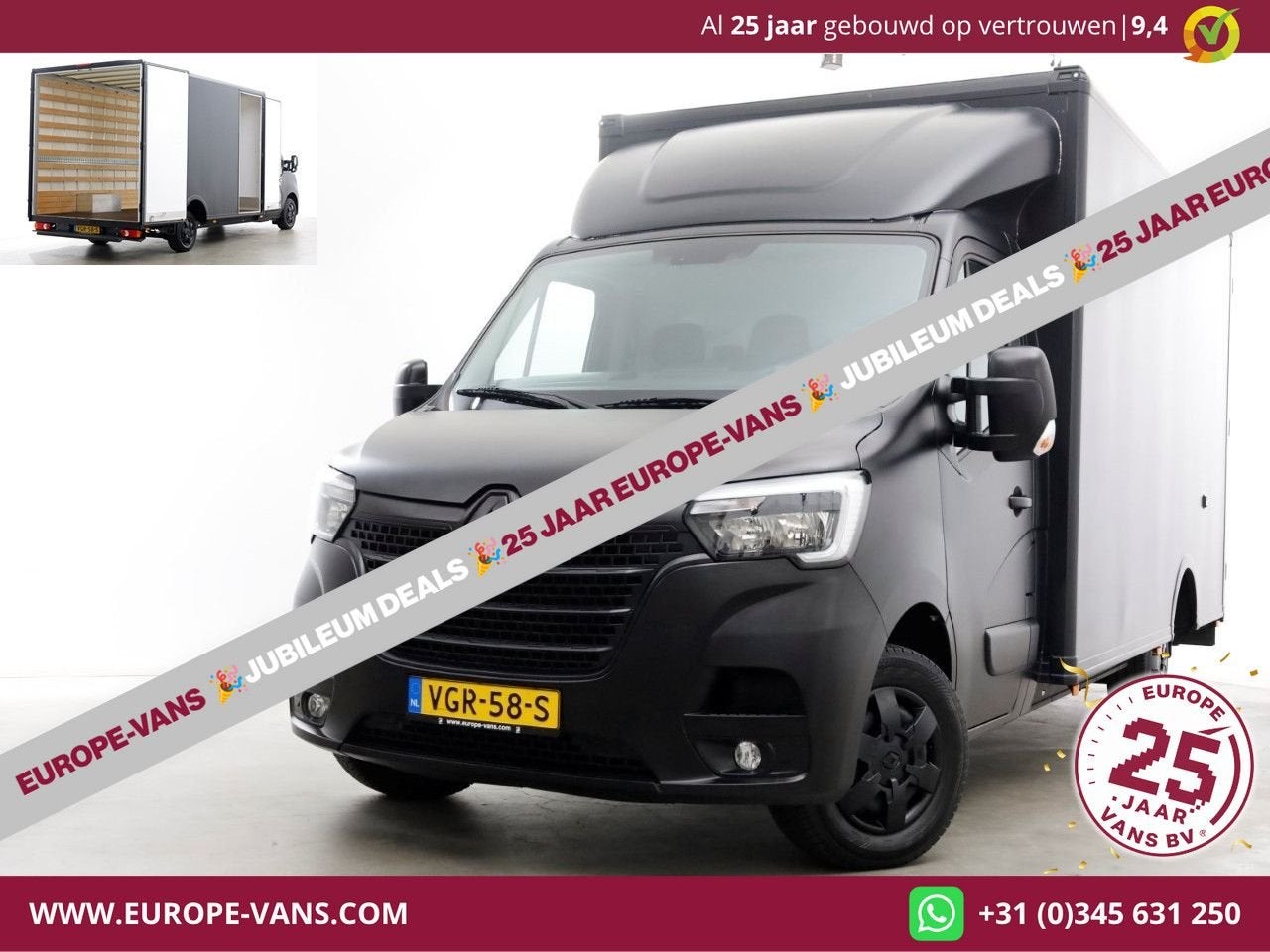 Renault Master T35 2.3 DCI 150pk E6 Durisotti Lowliner Bakwa, Auto's, Bestelwagens en Lichte vracht, Cruise Control, Renault, Zwart