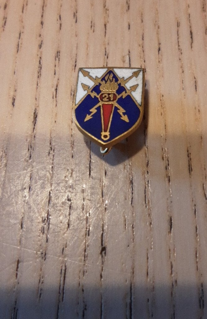 Belgische reductiesticker 21 ttr abl (zeldzaam), Verzamelen, Ophalen of Verzenden, Landmacht, Embleem of Badge