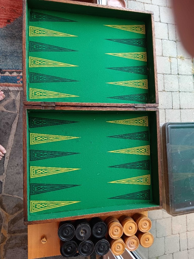 Jacquet (Backgammon) ancien, Hobby & Loisirs créatifs, 1 ou 2 joueurs, Enlèvement, Utilisé